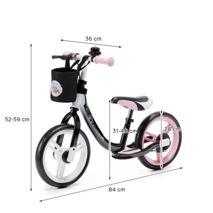 KINDERKRAFT - Push bike SPACE black/pink