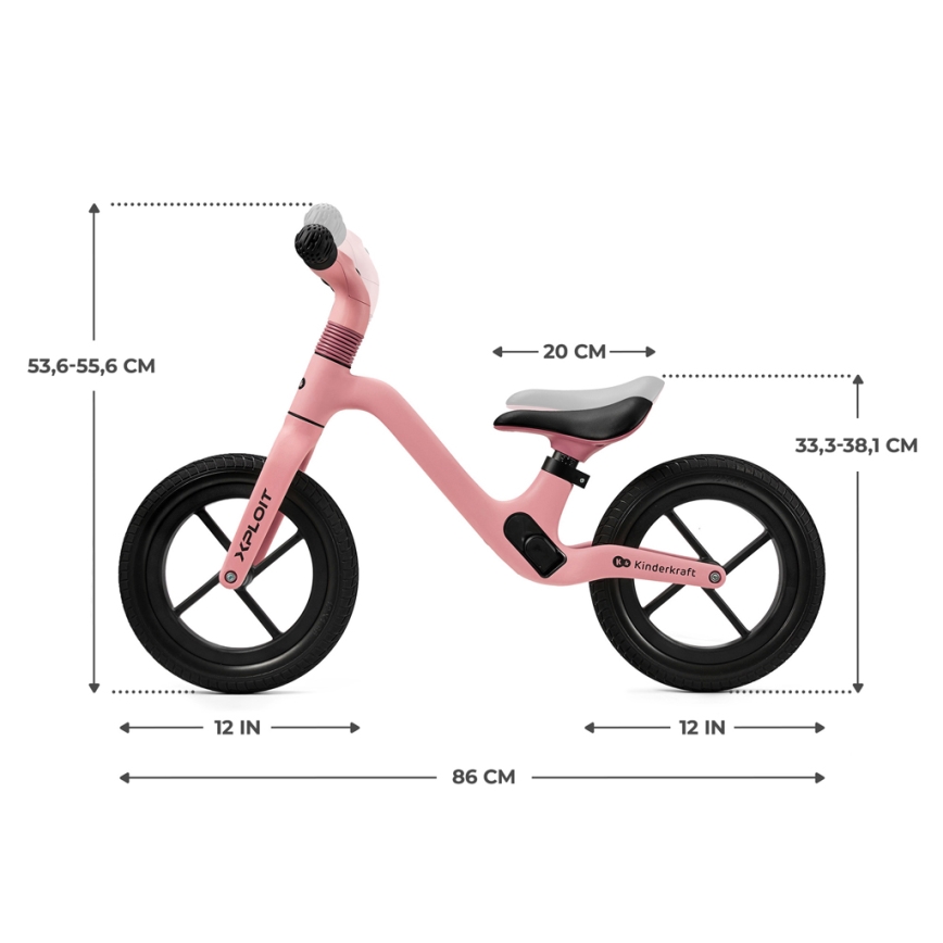 KINDERKRAFT - Push bike XPLOIT Bubblegum pink