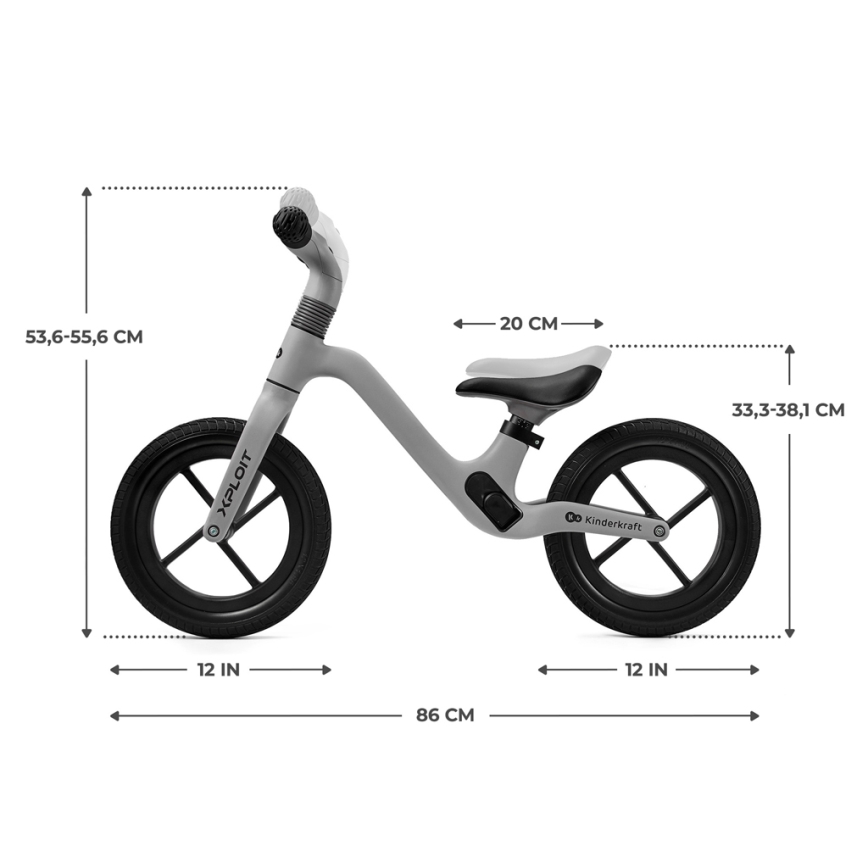 KINDERKRAFT - Push bike XPLOIT Moonstone silver