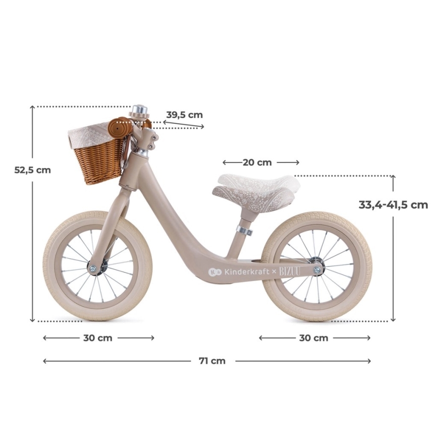KINDERKRAFT - RAPID 2 Balance Bike Dune Whisper Bizuu