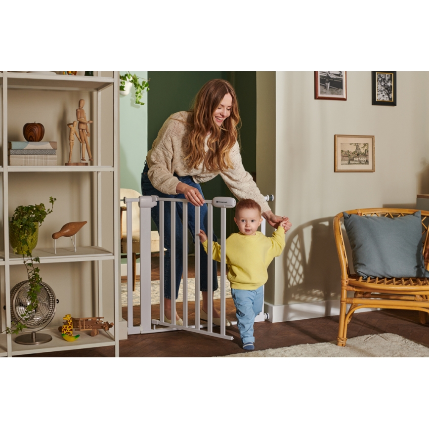 KINDERKRAFT - Safety barrier LOCK&GO 75-103 cm white