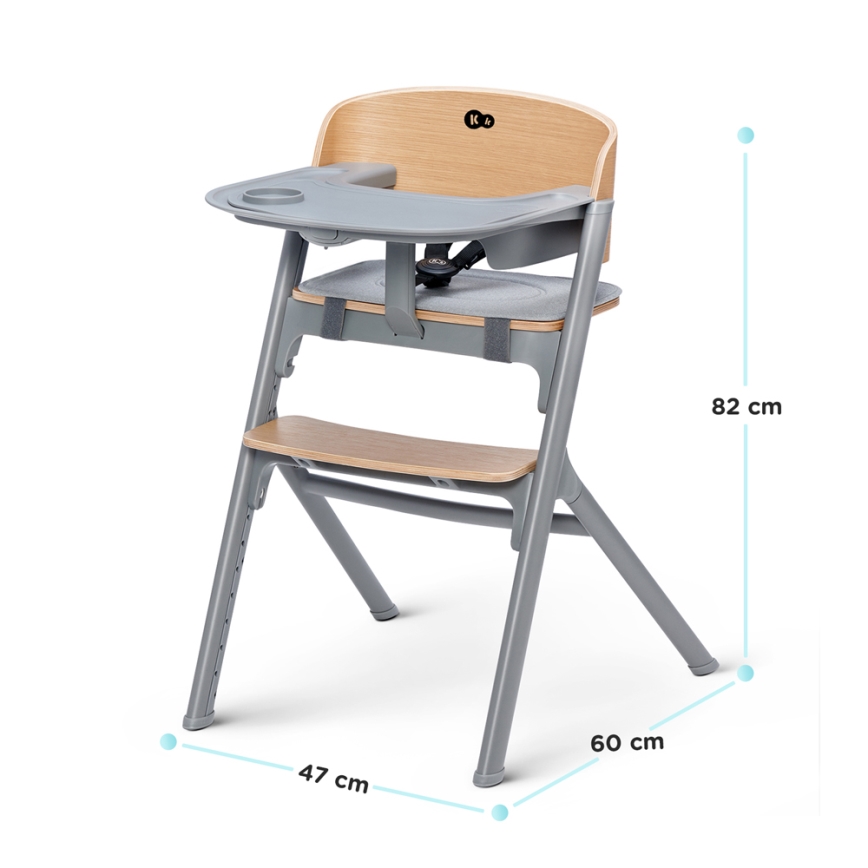 KINDERKRAFT SELECT - 3-in-1 children's high chair LIVY Premium oak