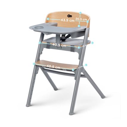 KINDERKRAFT SELECT - 3-in-1 children's high chair LIVY Premium oak