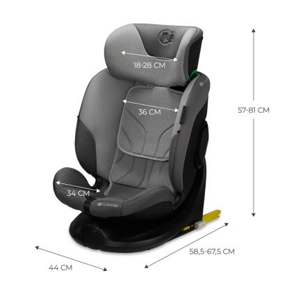 KINDERKRAFT SELECT - Car seat I-FIX (40-150 cm) Cool grey