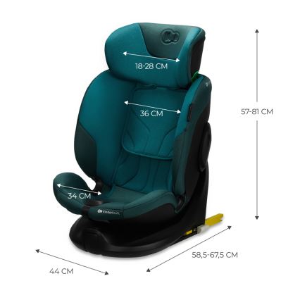 KINDERKRAFT SELECT - Child car seat with rotating I-FIX base (40-150 cm) Harbor Blue