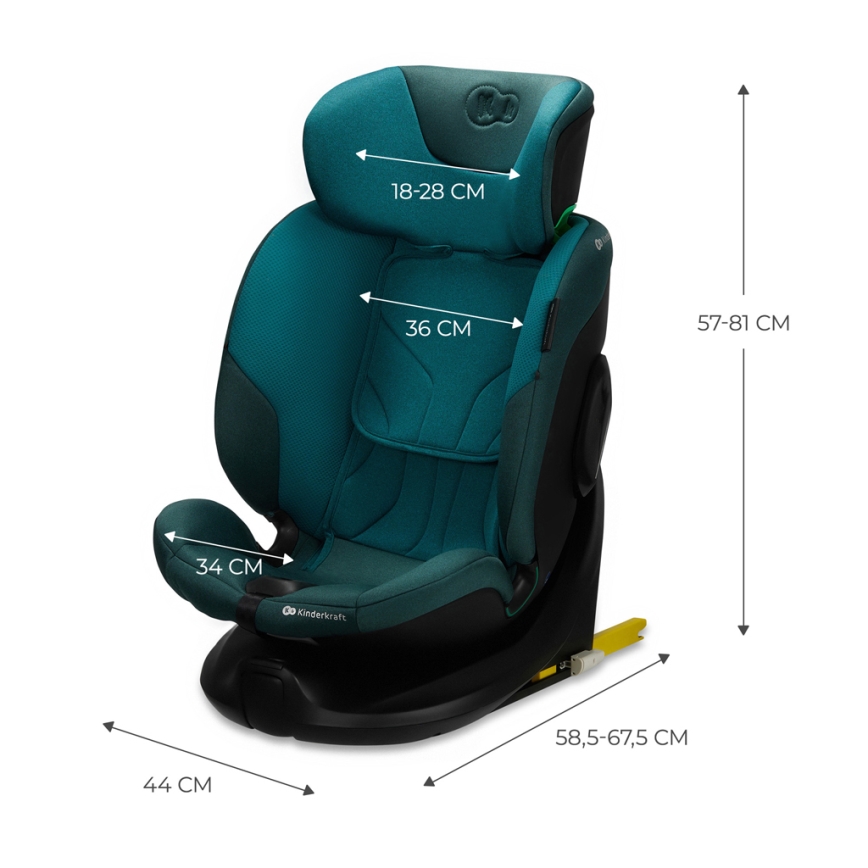 KINDERKRAFT SELECT - Child car seat with rotating I-FIX base (40-150 cm) Harbor Blue