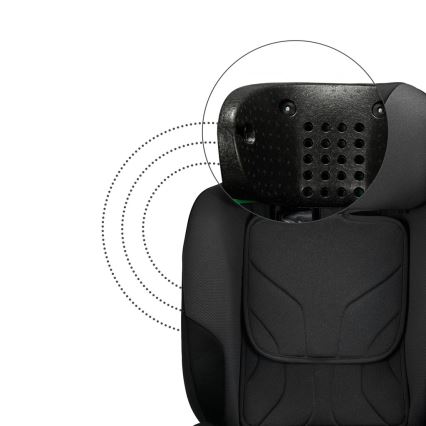 KINDERKRAFT SELECT - Car seat with rotating I-FIX base (40-150 cm) Graphite Black