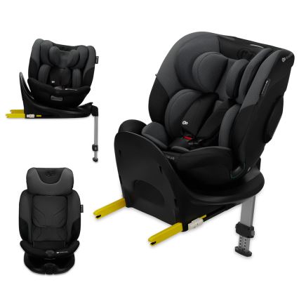 KINDERKRAFT SELECT - Car seat with rotating I-FIX base (40-150 cm) Graphite Black