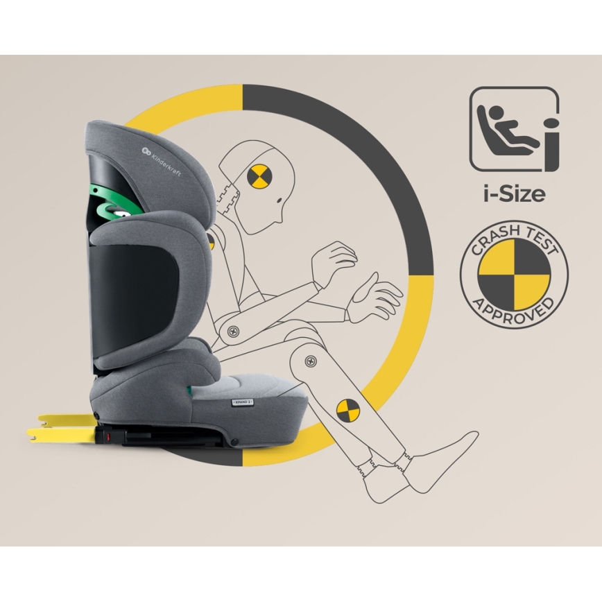 KINDERKRAFT SELECT - Car seat XPAND 2 i-Size (100-150 cm) Premium Rocket grey