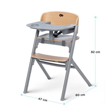 KINDERKRAFT SELECT - Children's dining chair 3in1 LIVY Premium oak