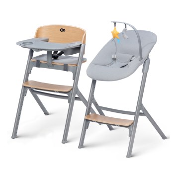 KINDERKRAFT SELECT - Children's dining chair 3in1 LIVY Premium oak + lounger CALMEE