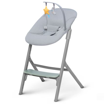 KINDERKRAFT SELECT - Children's dining chair 3in1 LIVY Premium Olive green + lounger CALMEE