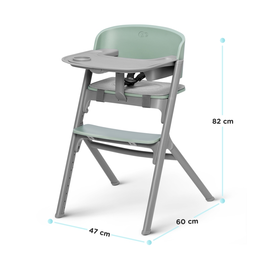 KINDERKRAFT SELECT - Children's dining chair 3in1 LIVY Premium Olive green + lounger CALMEE