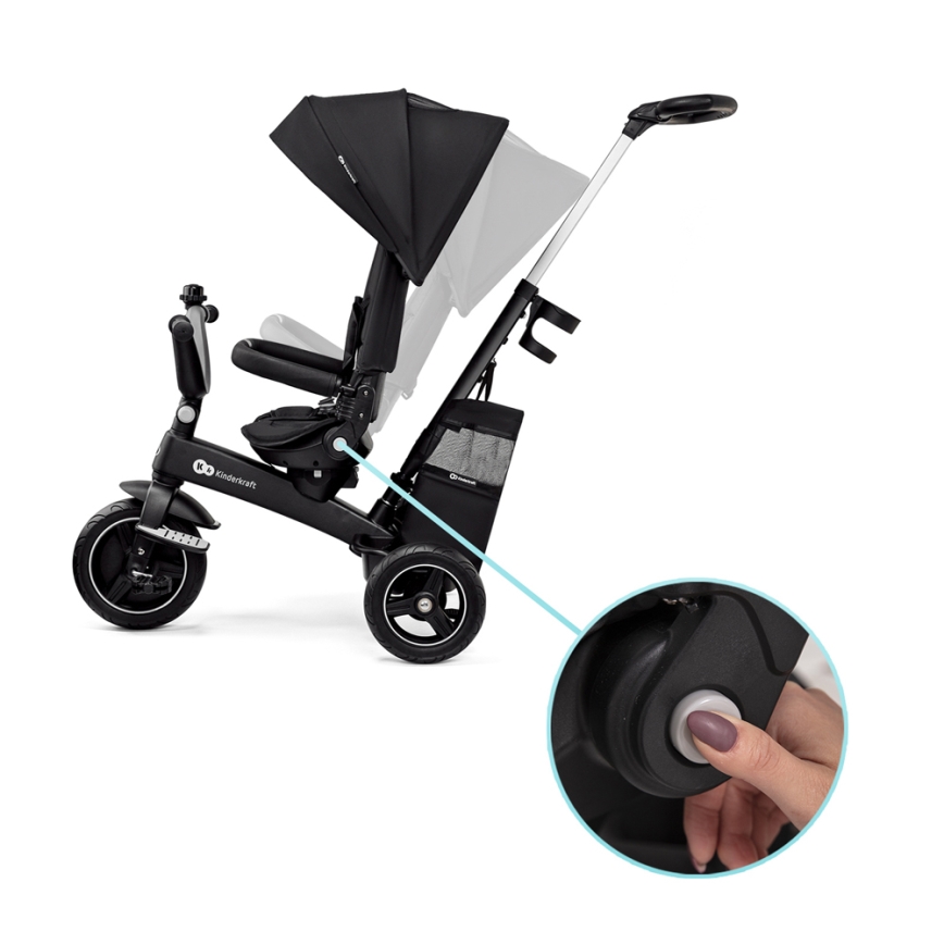 KINDERKRAFT SELECT - Children's tricycle 5in1 EASYTWIST Premium black