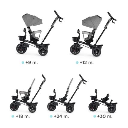 KINDERKRAFT - Children's tricycle 5in1 SPINSTEP grey