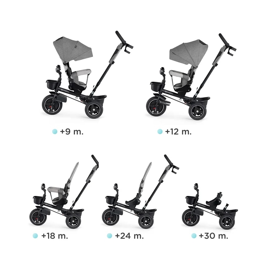 KINDERKRAFT - Children's tricycle 5in1 SPINSTEP grey