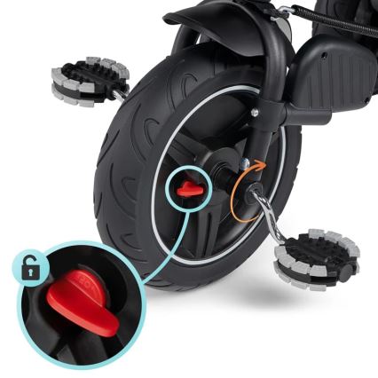 KINDERKRAFT - Children's tricycle 5in1 SPINSTEP grey