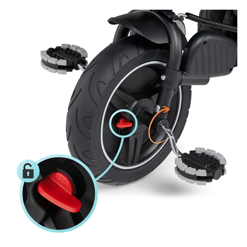 KINDERKRAFT - Children's tricycle 5in1 SPINSTEP grey