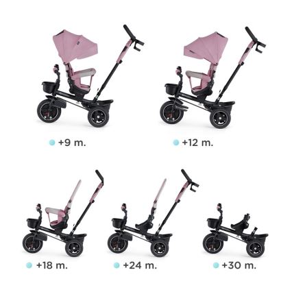 KINDERKRAFT - Children's tricycle 5in1 SPINSTEP pink