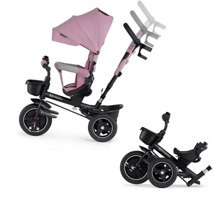 KINDERKRAFT - Children's tricycle 5in1 SPINSTEP pink