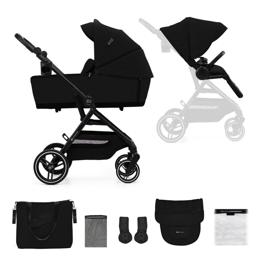 KINDERKRAFT SELECT - Combination stroller 2in1 YOXI Pure black
