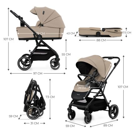 KINDERKRAFT SELECT - Combination stroller 2in1 YOXI Sand beige