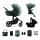 KINDERKRAFT SELECT - Combination stroller 3in1 PRIME 2 Premium Dark green + car seat