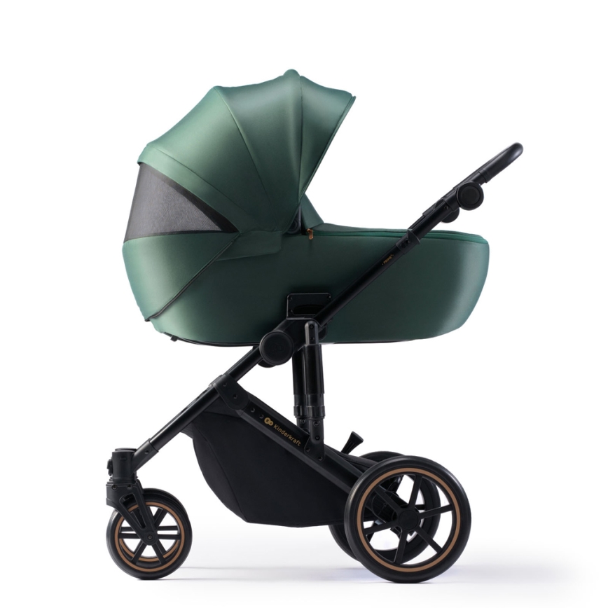 KINDERKRAFT SELECT - Combination stroller 3in1 PRIME 2 Premium Dark green + car seat