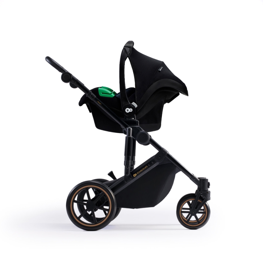 KINDERKRAFT SELECT - Combination stroller 3in1 PRIME 2 Premium Dark green + car seat