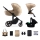 KINDERKRAFT SELECT - Combination stroller 3in1 PRIME 2 Premium Sandrose beige + car seat