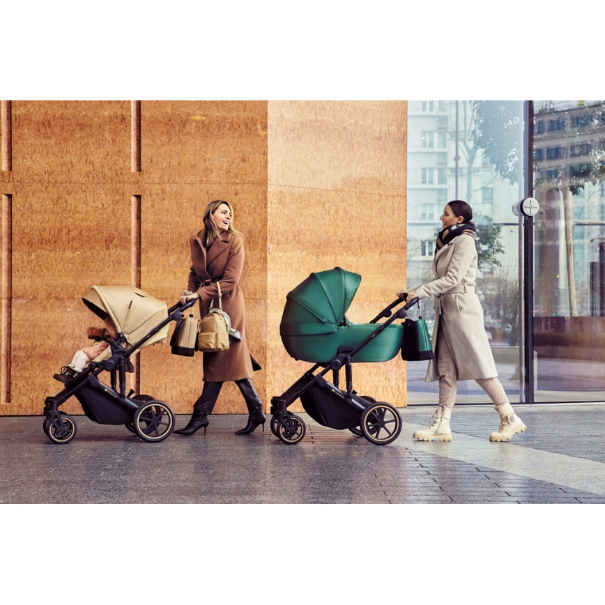 KINDERKRAFT SELECT - Combination stroller 3in1 PRIME 2 Premium Sandrose beige + car seat