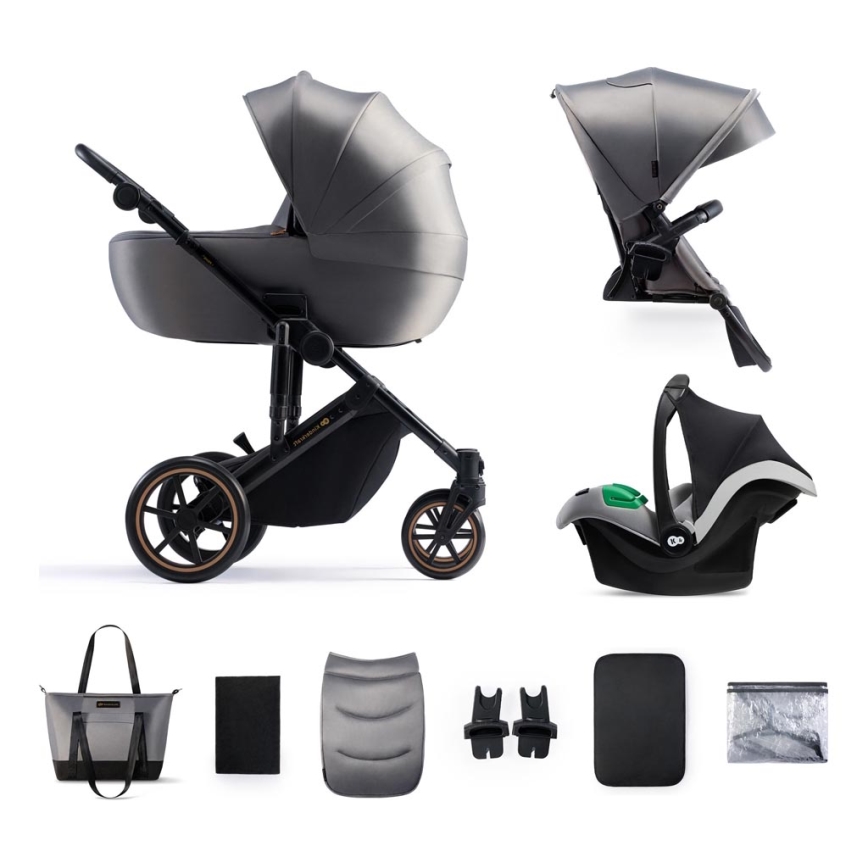 KINDERKRAFT SELECT - Combination stroller 3in1 PRIME 2 Premium Shadow grey + car seat