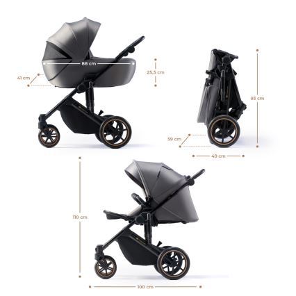 KINDERKRAFT SELECT - Combination stroller 3in1 PRIME 2 Premium Shadow grey + car seat