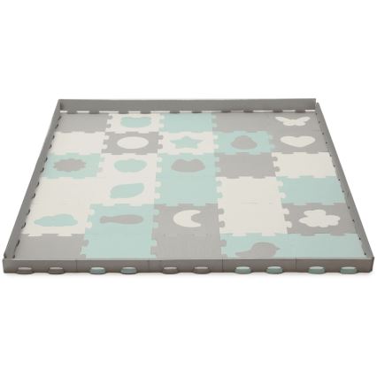 KINDERKRAFT - Foam puzzle LUNO 30pcs grey/mint