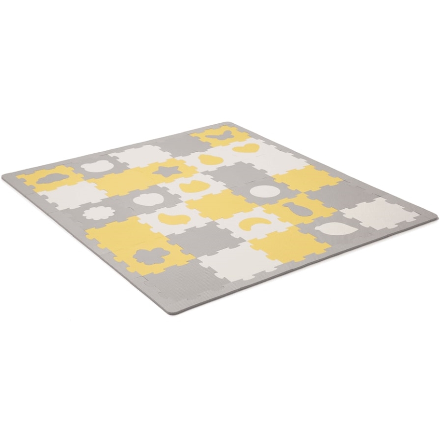 KINDERKRAFT - Foam puzzle LUNO 30pcs grey/yellow