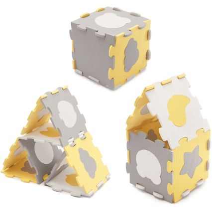 KINDERKRAFT - Foam puzzle LUNO 30pcs grey/yellow