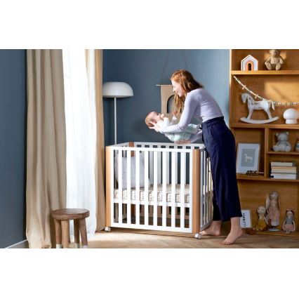 KINDERKRAFT SELECT - KOYA 4-in-1 Premium Baby Crib, Beech/Pine
