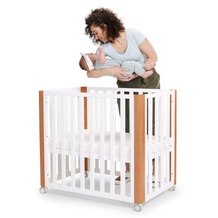 KINDERKRAFT SELECT - KOYA 4-in-1 Premium Baby Crib, Beech/Pine