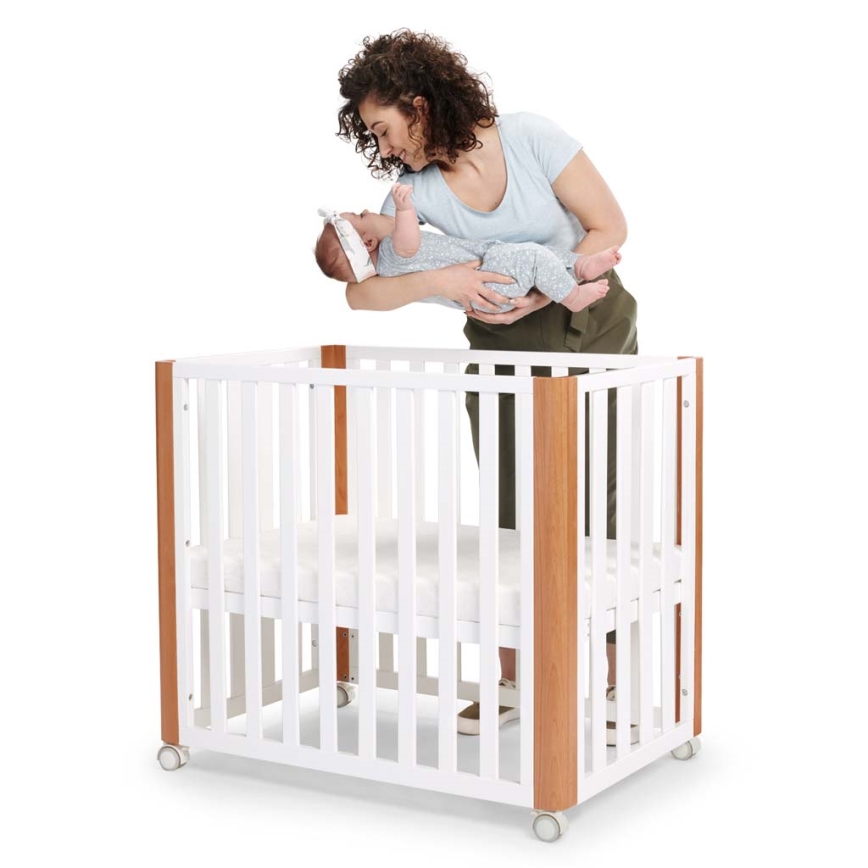 KINDERKRAFT SELECT - KOYA 4-in-1 Premium Baby Crib, Beech/Pine
