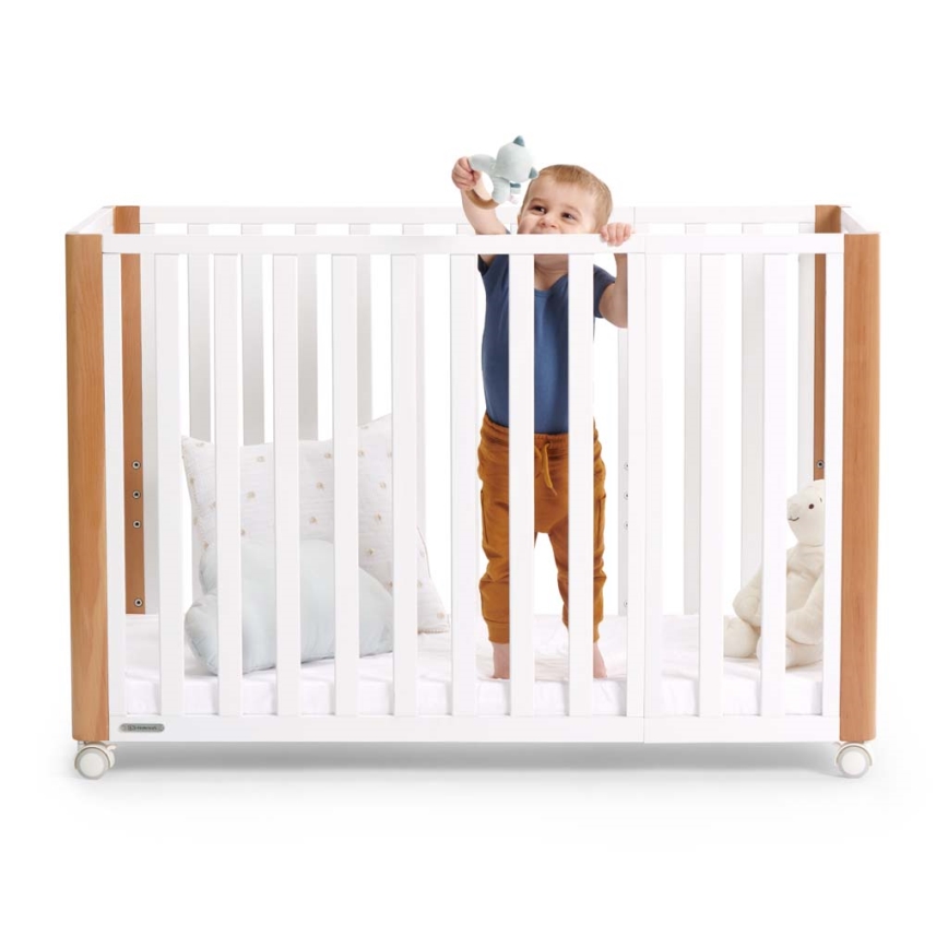 KINDERKRAFT SELECT - KOYA 4-in-1 Premium Baby Crib, Beech/Pine