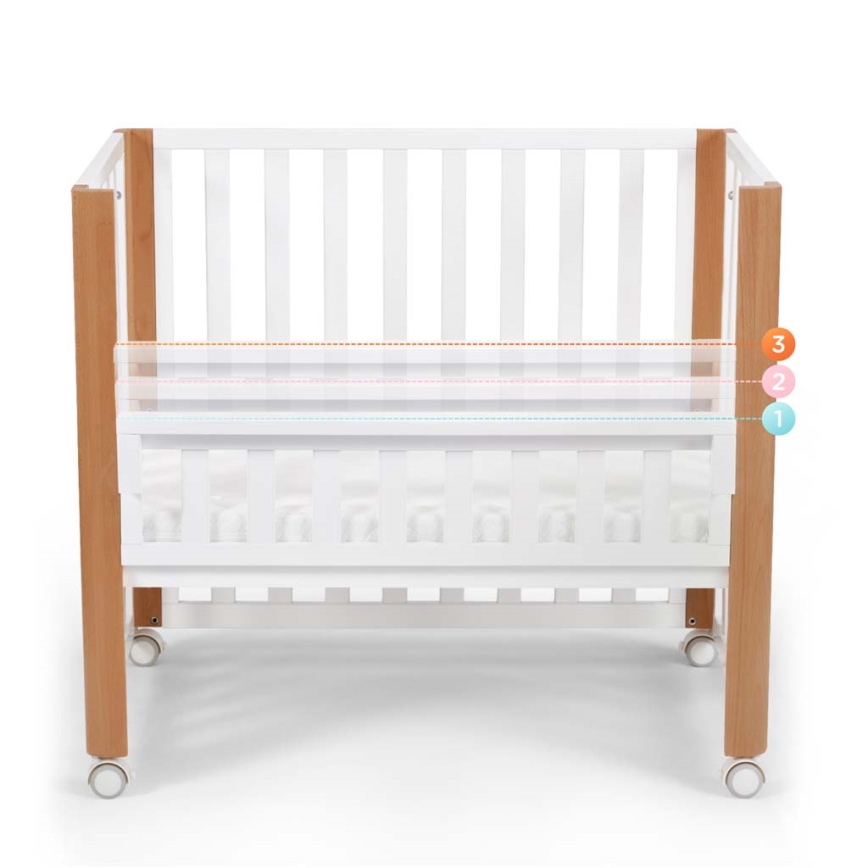 KINDERKRAFT SELECT - KOYA 4-in-1 Premium Baby Crib, Beech/Pine