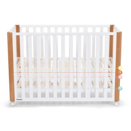 KINDERKRAFT SELECT - KOYA 4-in-1 Premium Baby Crib, Beech/Pine