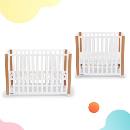 KINDERKRAFT SELECT - KOYA 4-in-1 Premium Baby Crib, Beech/Pine