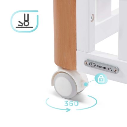 KINDERKRAFT SELECT - KOYA 4-in-1 Premium Baby Crib, Beech/Pine