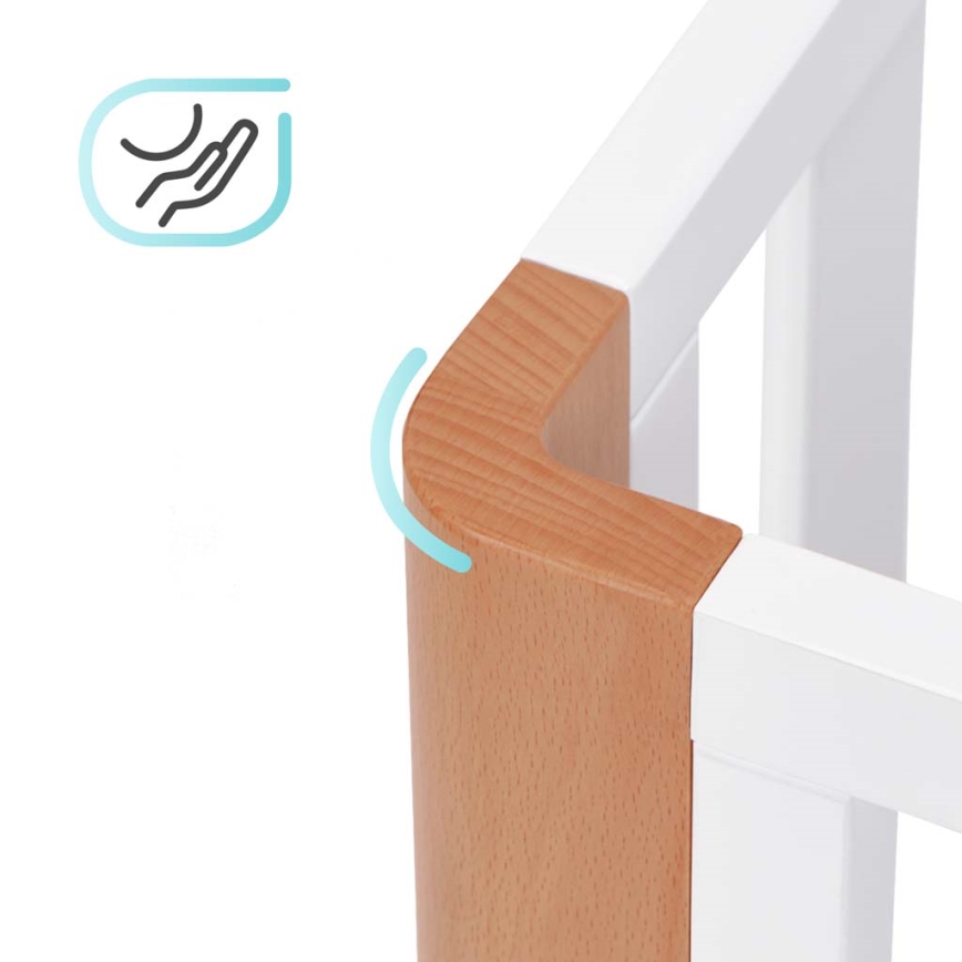 KINDERKRAFT SELECT - KOYA 4-in-1 Premium Baby Crib, Beech/Pine