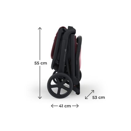 KINDERKRAFT SELECT - NUBI 3 Sport Stroller, Dark Ruby