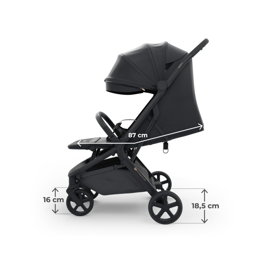 KINDERKRAFT SELECT - NUBI 3 Sport Stroller Midnight Black