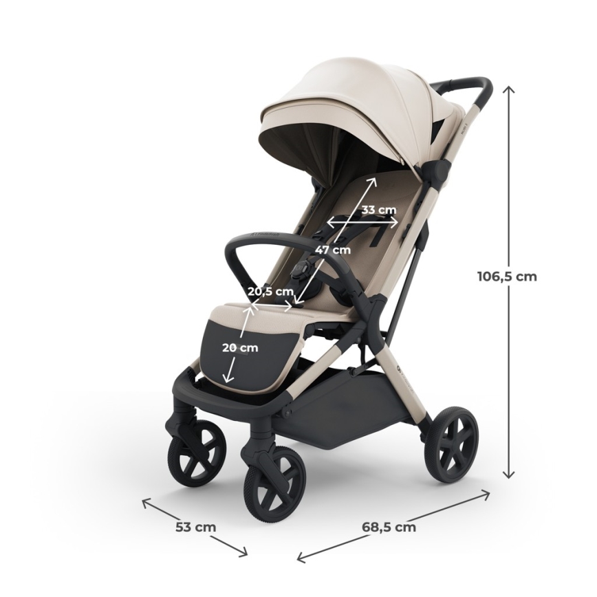 KINDERKRAFT SELECT - NUBI 3 Sport Stroller, Sand Beige