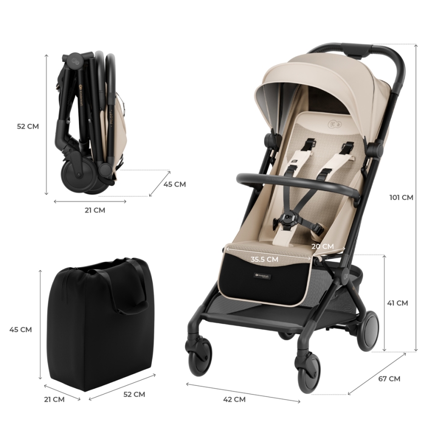KINDERKRAFT SELECT - Sport Stroller PILOT 2 Beige