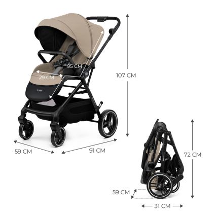 KINDERKRAFT SELECT - Sport Stroller YOXI Sand Beige